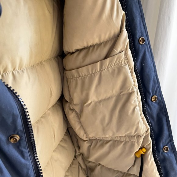 EDDIE BAUER Vintage 90's Goose Down Men's Navy Blue Puffer Jacket Coat - Picture 7 of 14